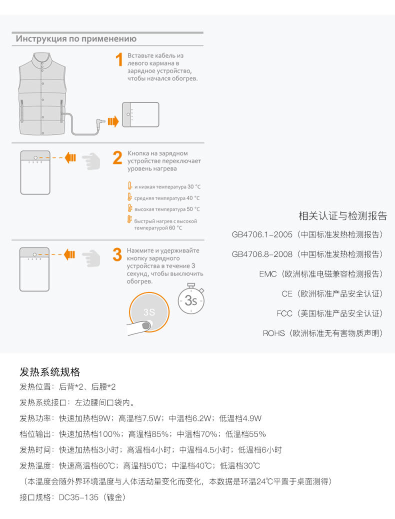 發(fā)熱衣相關(guān)認(rèn)證及檢測(cè)報(bào)告